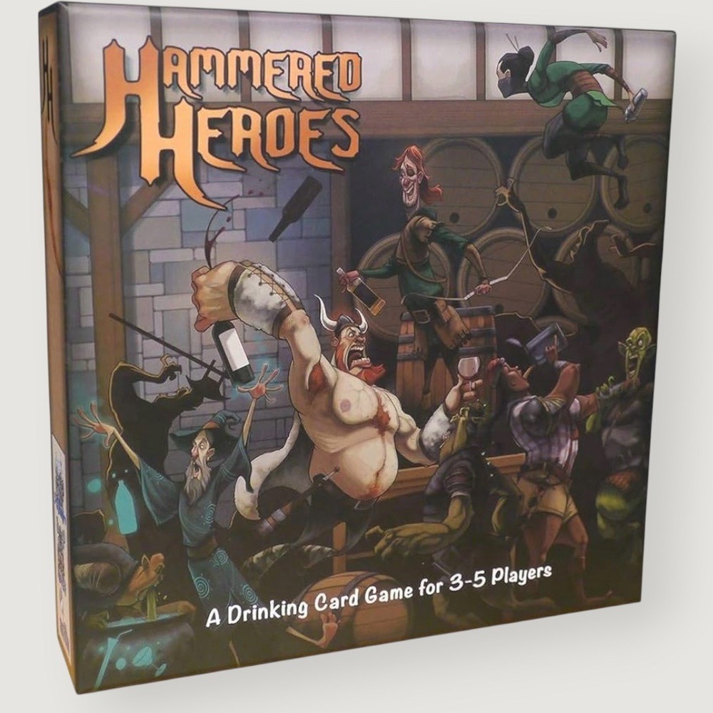 Hammered Heroes Drinking Card Game Ad Magic Factory Sealed 3-5 Players Age 21+
